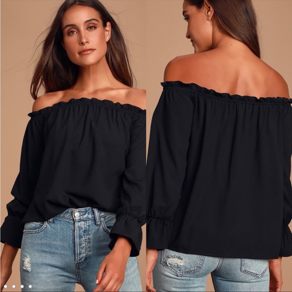 Lulus black off the shoulder top